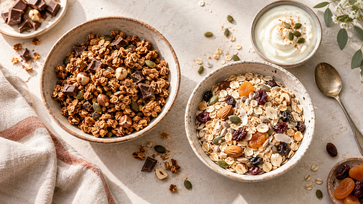 Granola vs. müsli: jaký je mezi nimi rozdíl?
